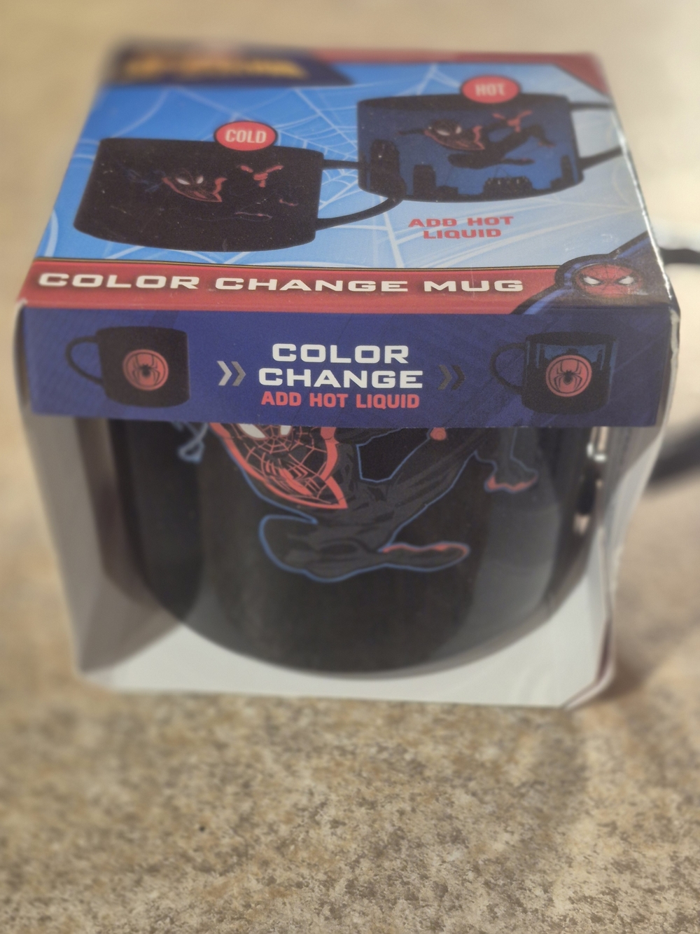 Color Change Spider-Man Mug - Black with Red & Blue Accents New